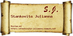 Stankovits Julianna névjegykártya